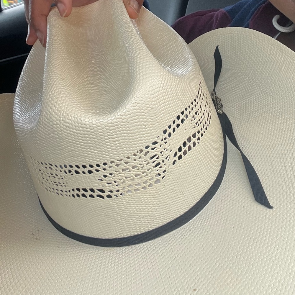 Twister Cream Hat with Black Ribbon